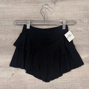 SLS Apparel Knit Rib Ruffle Skirt